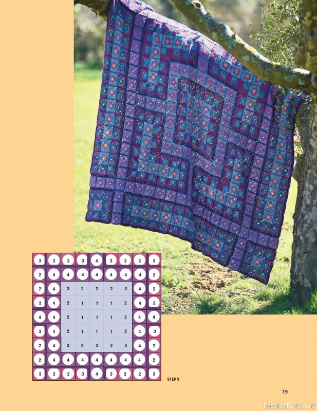 Вязаные проекты в книге «Block-by-Block Blankets and Afghans».