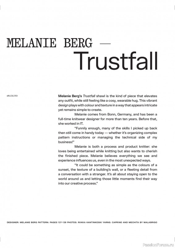 Вязаные проекты в журнале «Laine Magazine №26 2025». Продолжение