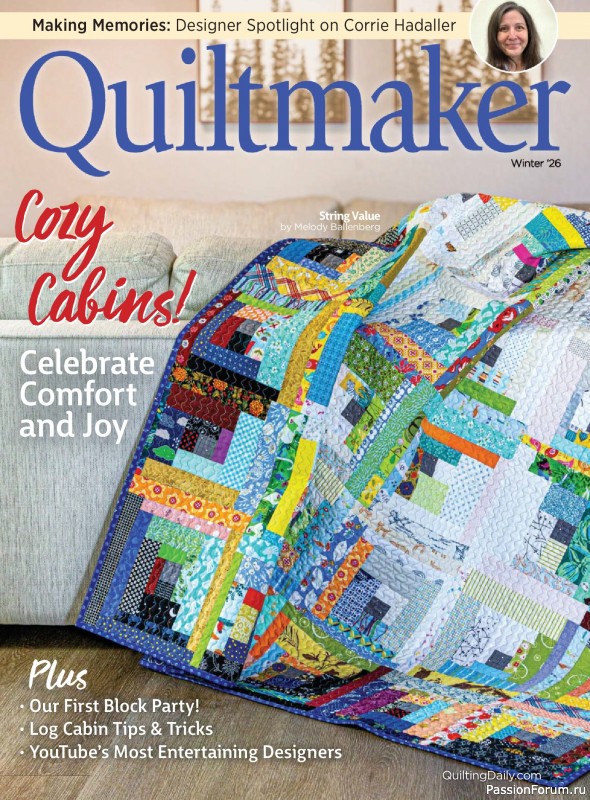 Коллекция проектов для рукодельниц в журнале &laquo;Quiltmaker - Winter 2026&raquo;