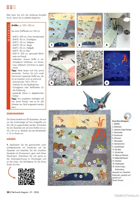 Коллекция проектов для рукодельниц в журнале «Patchwork das Magazin №1 2026»