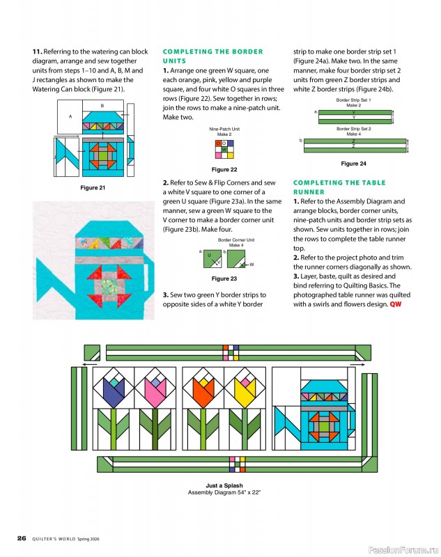 Коллекция проектов для рукодельниц в журнале «Quilter's World - Spring 2026»