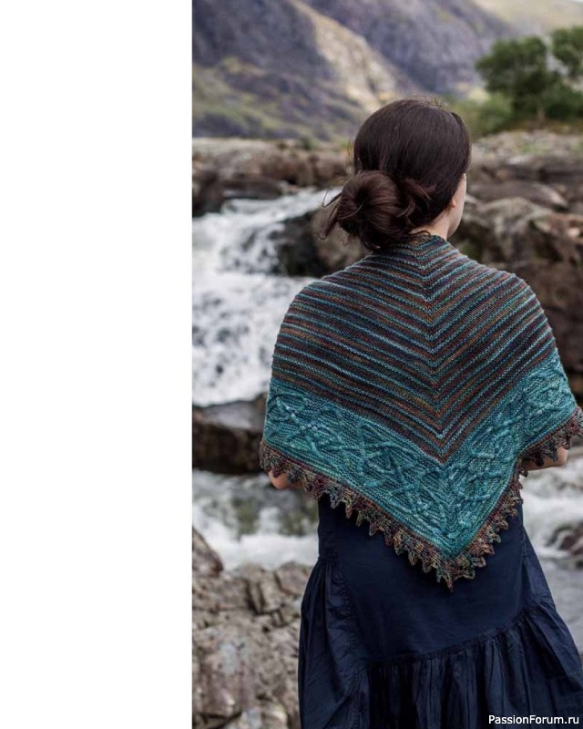 Коллекция узоров для шалей в книге «Celtic Cable Shawls»