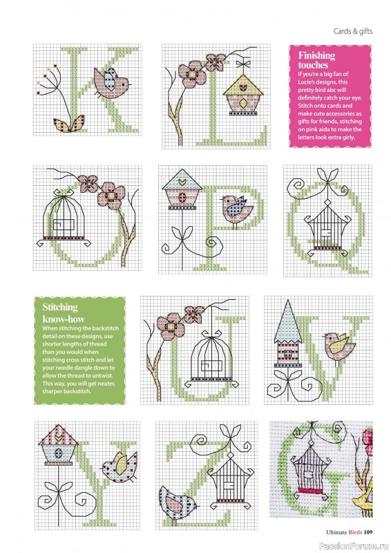 Коллекция вышивки в журнале «Cross Stitch Birds - March 2025»