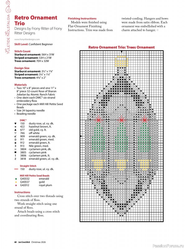 Коллекция вышивки в журнале «Just CrossStitch - Christmas 2026»