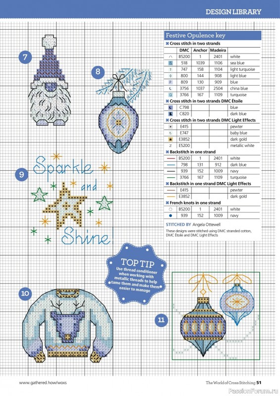 Коллекция вышивки в журнале «The World of Cross Stitching №338 2022»