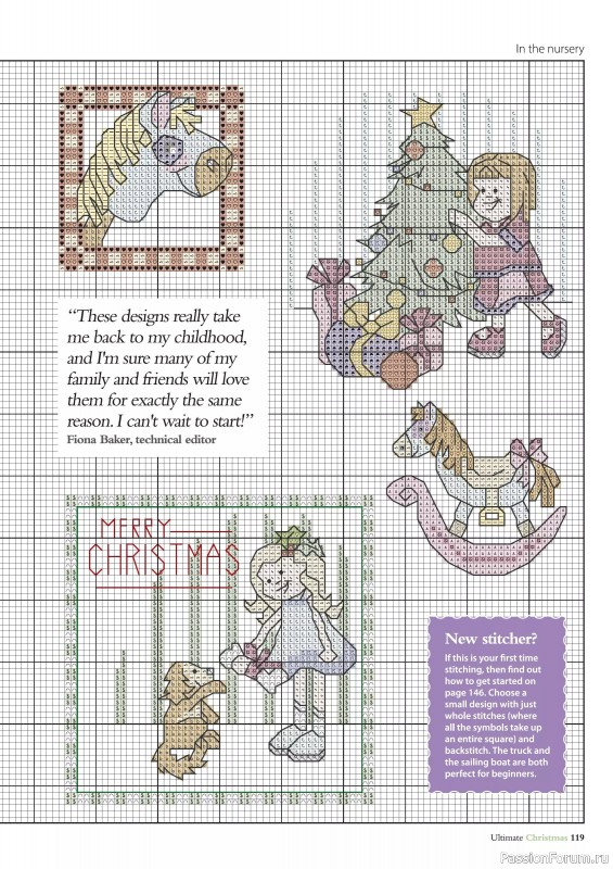 Коллекция вышивки в журнале «Ultimate Crossstitch Christmas №7 2025»