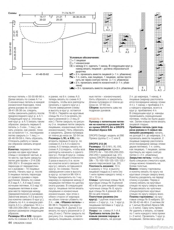 Вязаные модели для всей семьи в журнале "Creazion №1 2022"