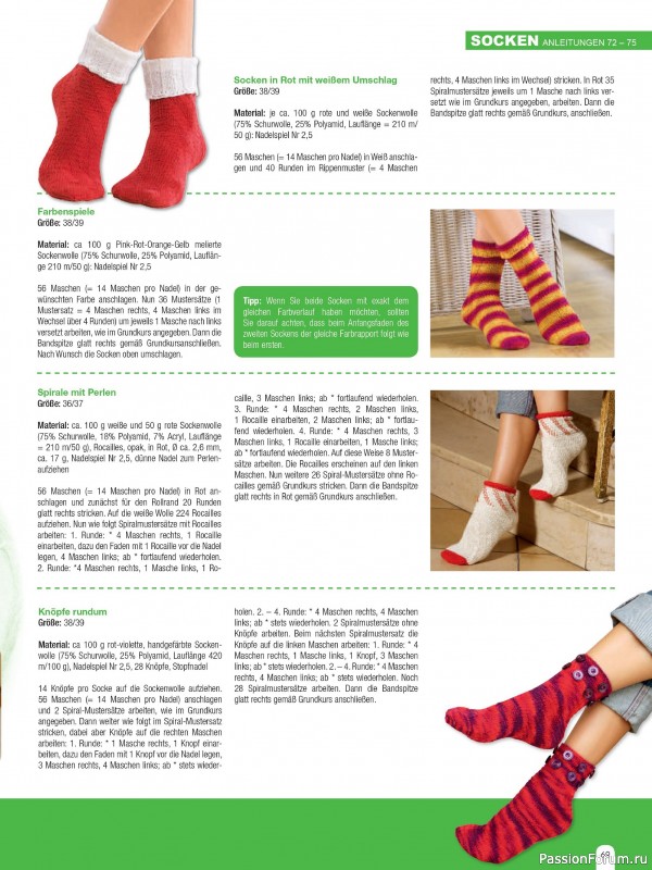 Вязаные проекты спицами в журнале «Hundert Seiten voller Ideen №4 2025»