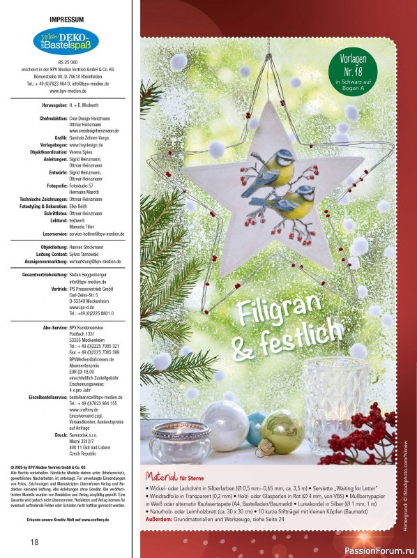 Коллекция проектов для рукодельниц в журнале «Mein Deko und Bastelspass №60 2025»