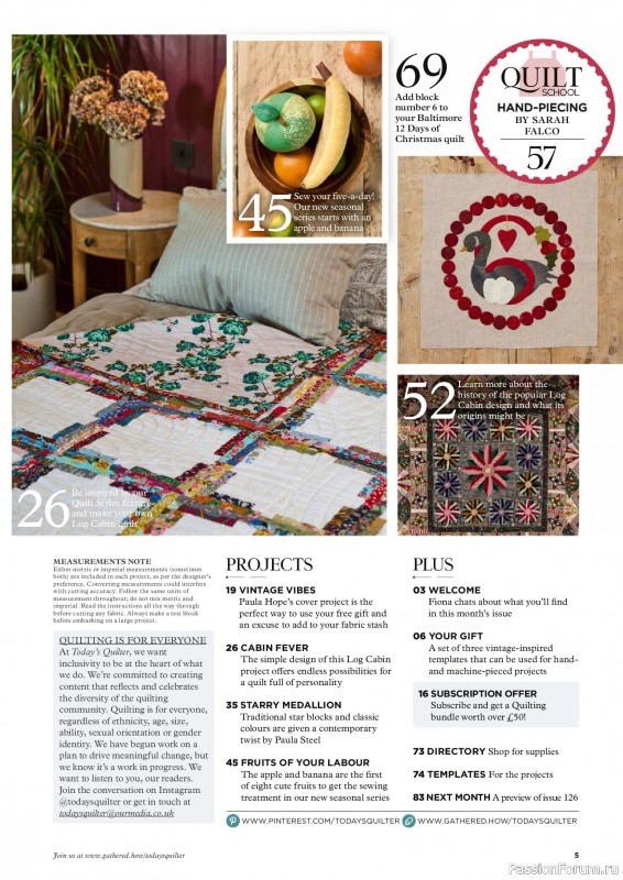 Коллекция проектов для рукодельниц в журнале «Todays Quilter №125 2025»