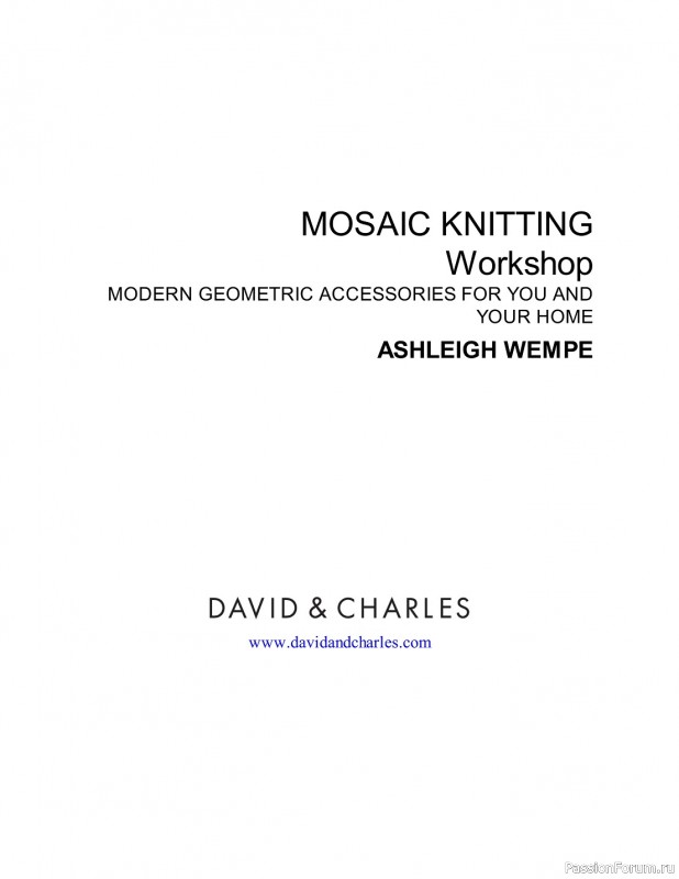 Коллекция техник и схем вязания в книге «Mosaic Knitting»