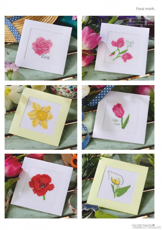Коллекция вышивки в журнале «Cross Stitch Favourites - Flowers 2026»