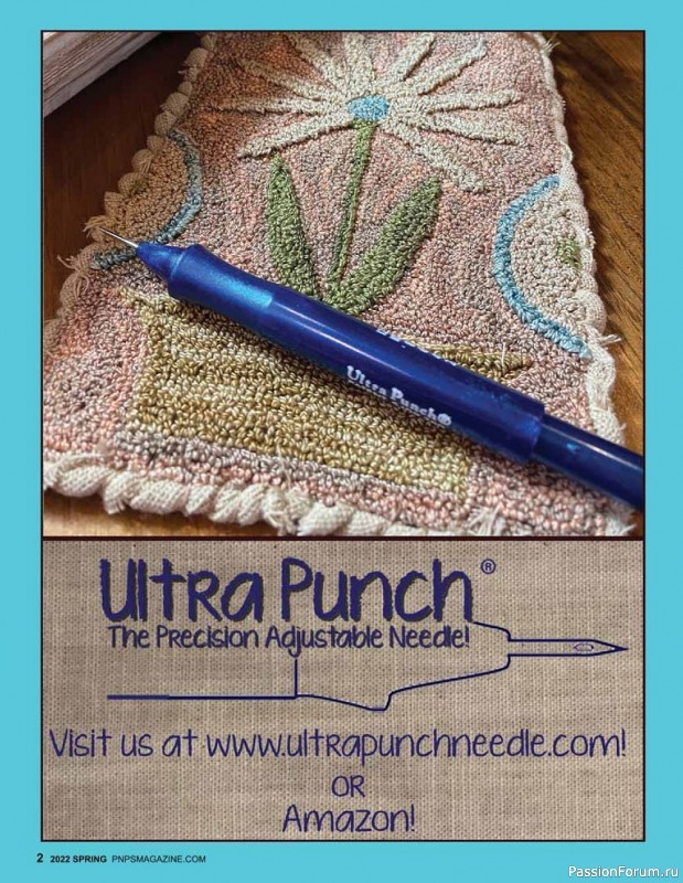 Новые техники рукоделия в журнале «Punch Needle & Primitive Stitcher-Spring 2022»
