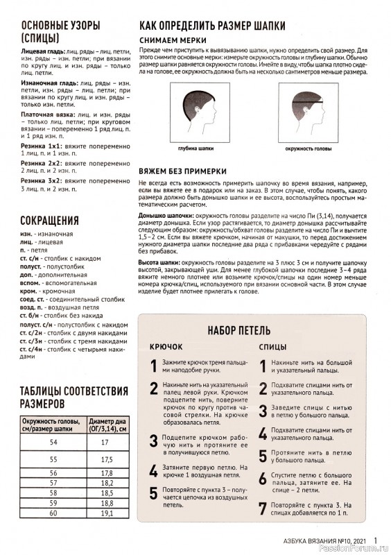 Школа вязания в журнале «Азбука вязания №10 2021»