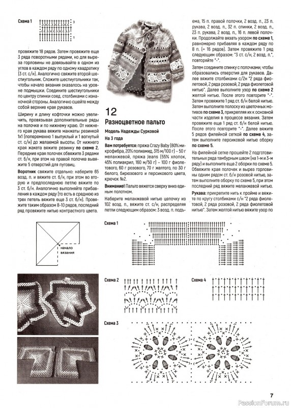 Вязаные модели крючком в журнале «Вяжем крючком №1 2022»