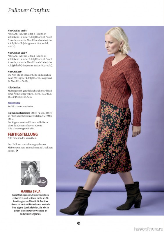 Вязаные проекты спицами в журнале &laquo;The Knitter №81 2026 Germany&raquo;