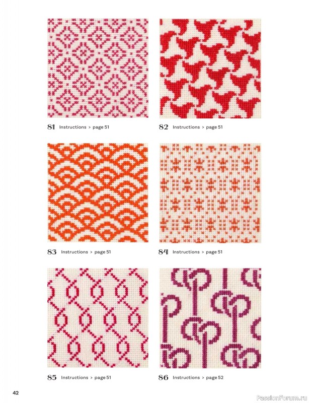 Вязаные проекты в книге &laquo;200 Japanese Cross Stitch Designs&raquo;.