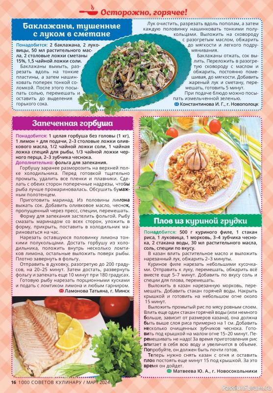 Коллекция кулинарных рецептов в журнале «1000 советов кулинару №3 2024»