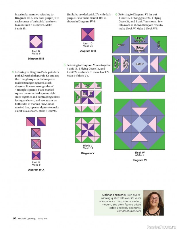 Коллекция проектов для рукодельниц в журнале «McCalls Quilting - Spring 2025»