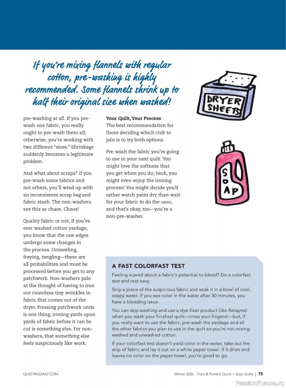 Коллекция проектов для рукодельниц в журнале &laquo;Quick+Easy Quilts - Winter 2026&raquo;