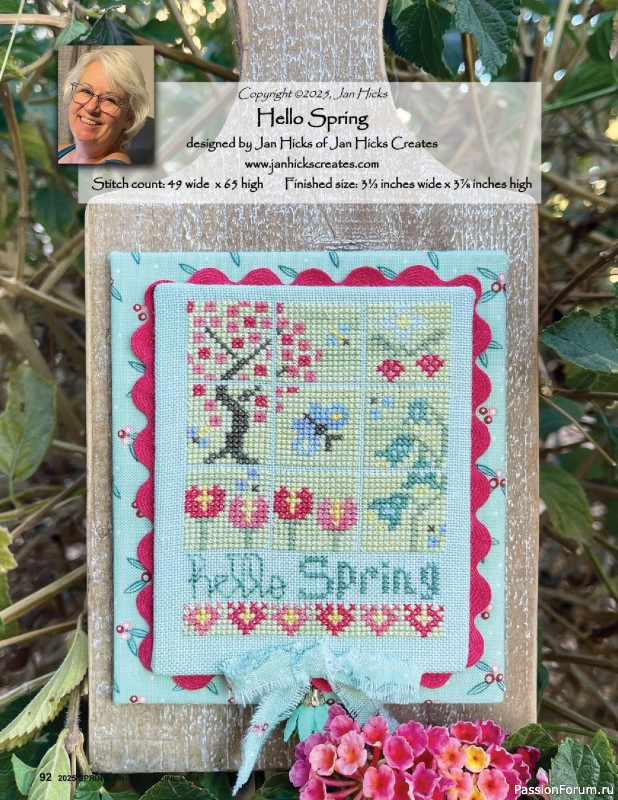Коллекция вышивки в журнале «Punch Needle & Primitive Stitcher - Spring 2025»