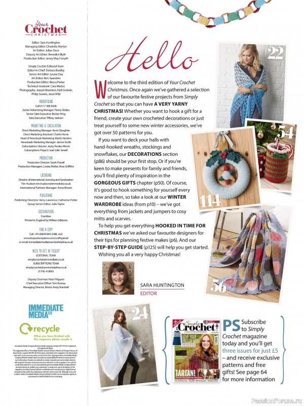 Вязаные проекты крючком в журнале «Your Crochet Christmas - 2025»