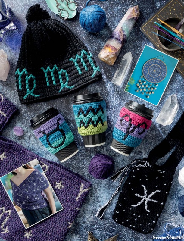 Вязаные проекты в книге &laquo;Zodiac Mosaic Crochet&raquo;.