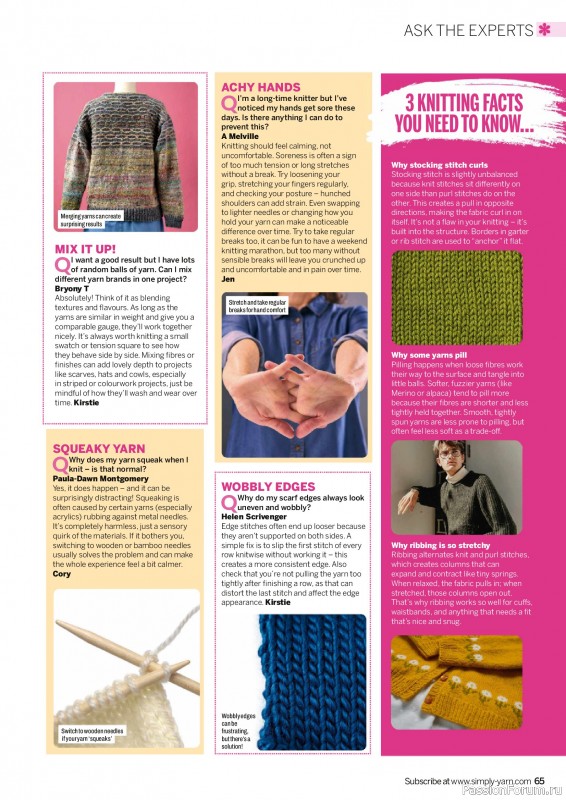 Вязаные проекты в журнале «Simply Knitting №281 2026»