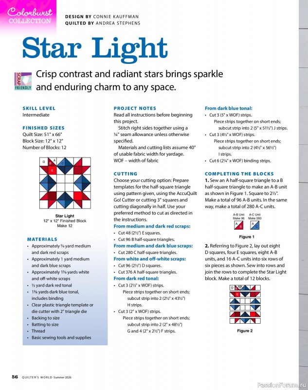Коллекция проектов для рукодельниц в журнале &laquo;Quilter's World - Summer 2026&raquo;