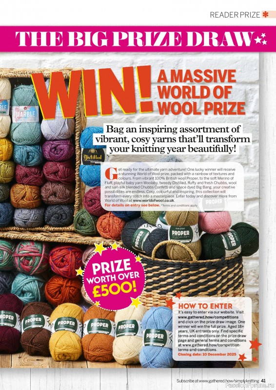 Вязаные проекты крючком в журнале «Simply Knitting №270 2025»