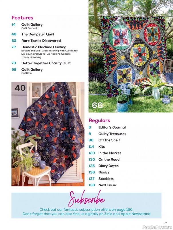 Коллекция проектов для рукодельниц в журнале «Quilters Companion №133 2025»