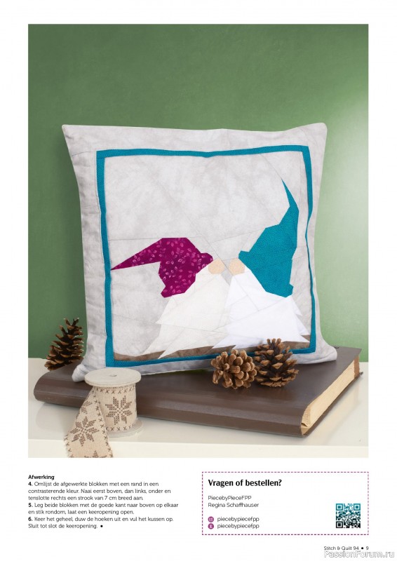 Коллекция проектов для рукодельниц в журнале «Stitch & Quilt №94 Kerstspecial 2025»