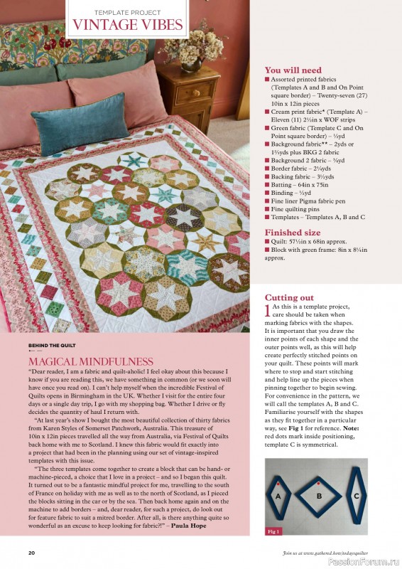 Коллекция проектов для рукодельниц в журнале «Todays Quilter №125 2025»