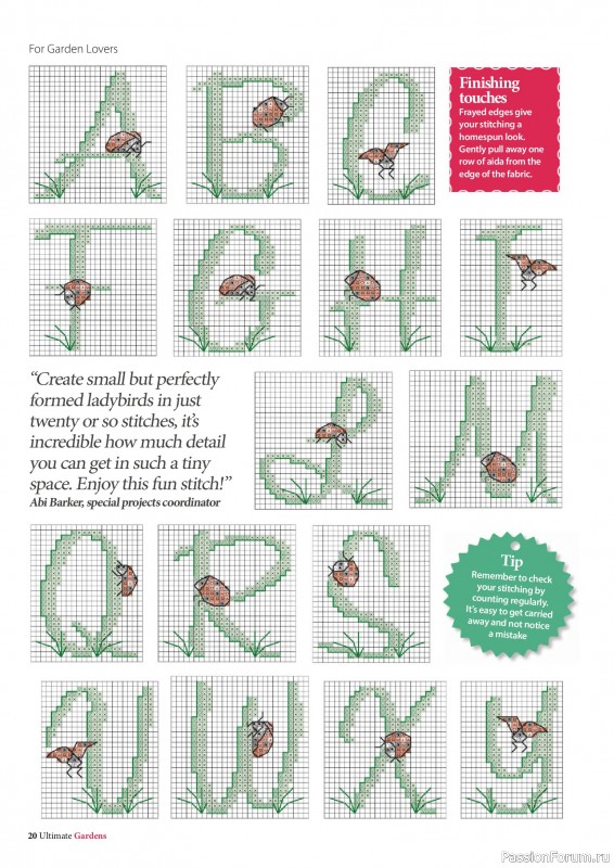 Коллекция вышивки в журнале «Ultimate Cross Stitch Gardens 2026»