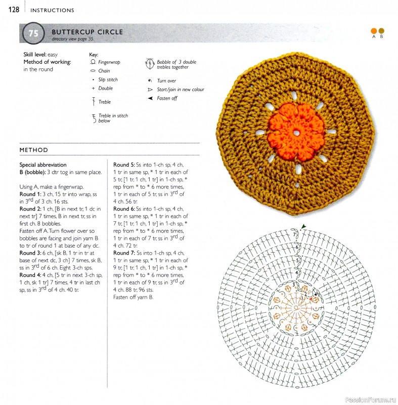 Вязаные проекты в книге «75 Crocheted Floral Blocks». Часть 2.