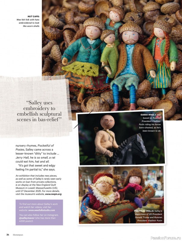 Коллекция проектов для рукодельниц в журнале «Australian Homespun - October-November 2025»