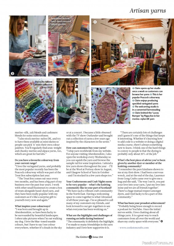 Вязаные проекты спицами в журнале «The Knitter №204 2024»