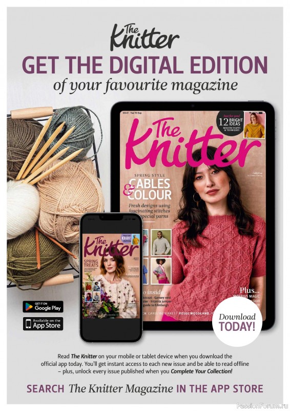 Вязаные проекты спицами в журнале «The Knitter №228 2026»