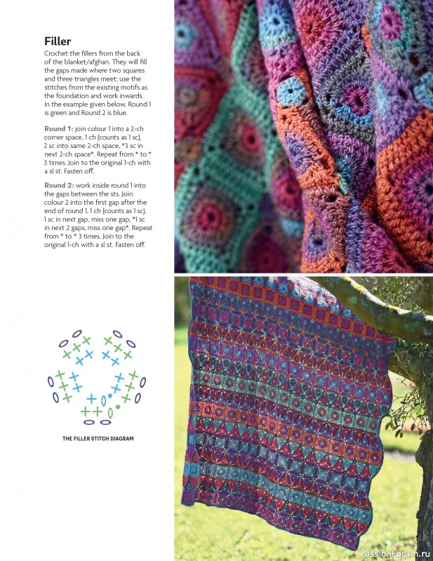 Вязаные проекты в книге «Block-by-Block Blankets and Afghans».