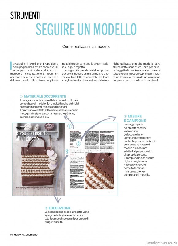 Вязаные проекты в журнале «Motivi all'Uncinetto Borse - Dicembre 2025-Gennnaio 2026»