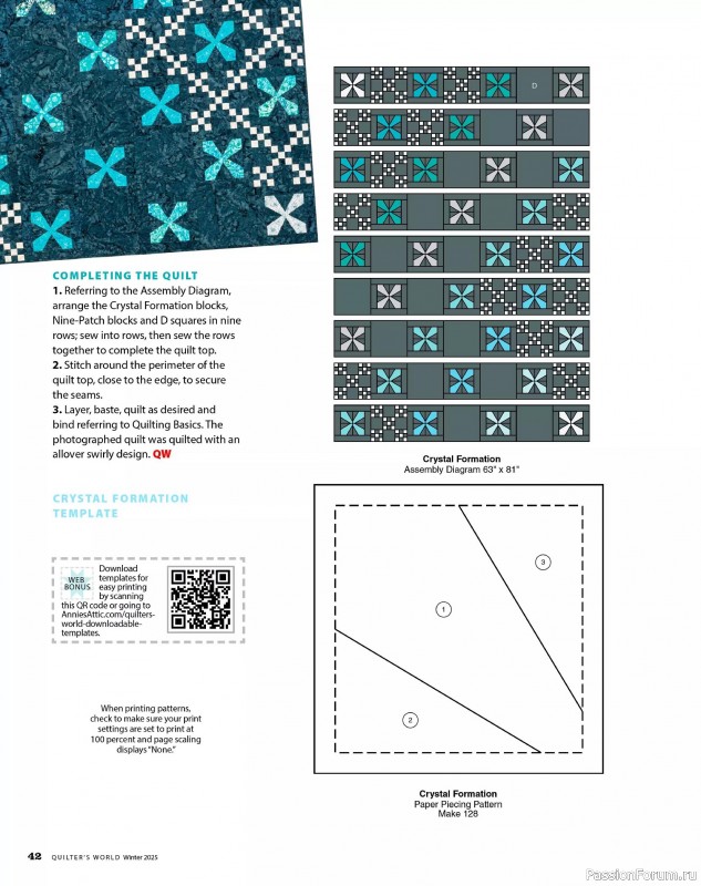 Коллекция проектов для рукодельниц в журнале «Quilter's World - Winter 2025»
