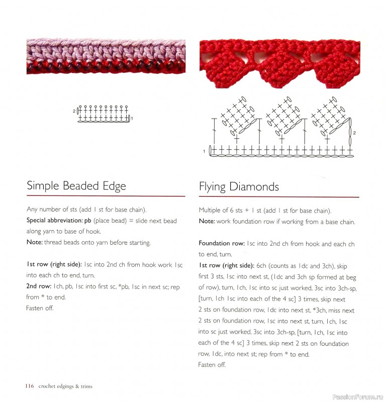 Вязаные проекты в книге &laquo;Crochet Edgings & Trims: 150 Stitches&raquo;.