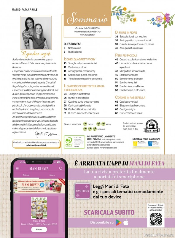 Коллекция проектов для рукодельниц в журнале &laquo;Mani di Fata - Aprile 2026&raquo;