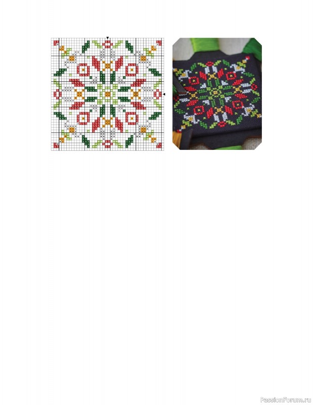Коллекция вышивки в книге «Cross-Stitch Mandalas»