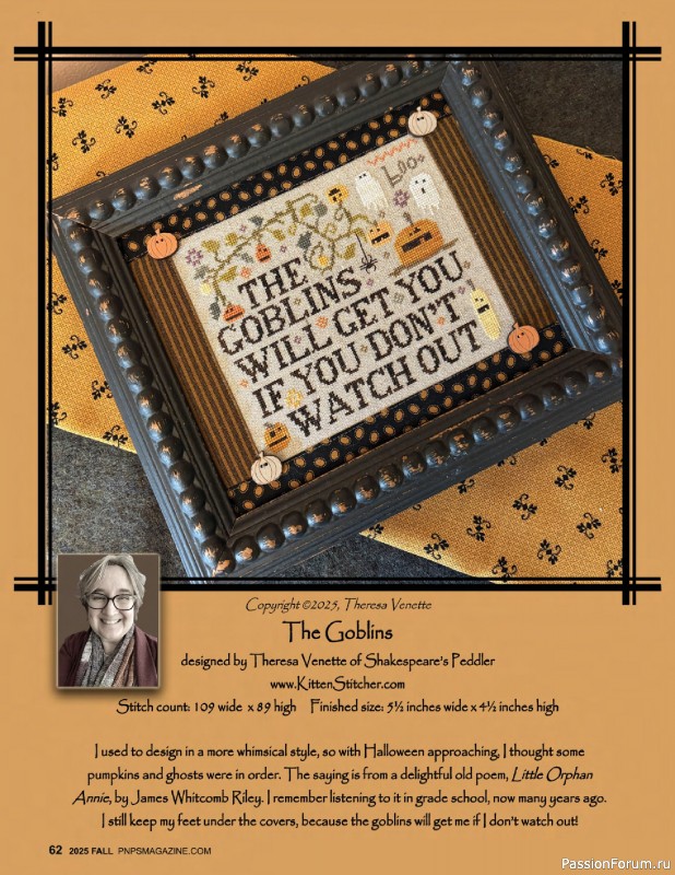 Коллекция вышивки в журнале «Punch Needle & Primitive Stitcher – Fall 2025»