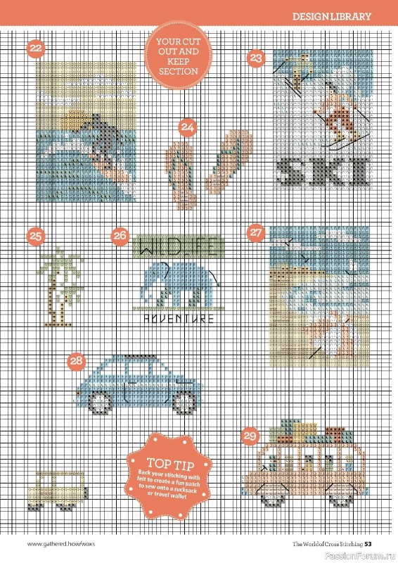 Коллекция вышивки в журнале «The World of Cross Stitching №322 2022»