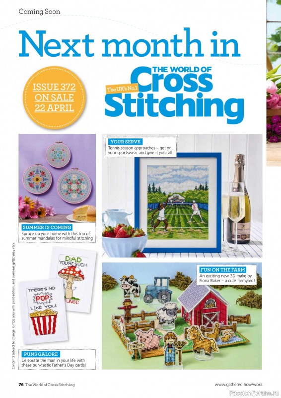 Коллекция вышивки в журнале &laquo;The World of Cross Stitching №371 2026&raquo;