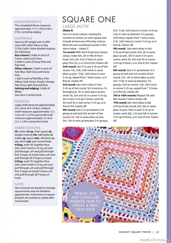 Вязаные проекты крючком в журнале «Crochet Granny Squares - 1st Edition 2025»