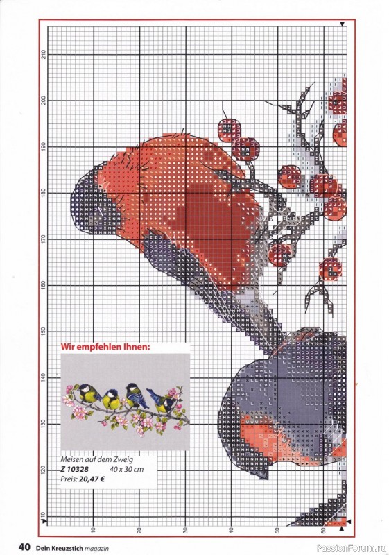 Вышивка крестом в журнале «Dein Kreuzstich Magazin №6 2021»
