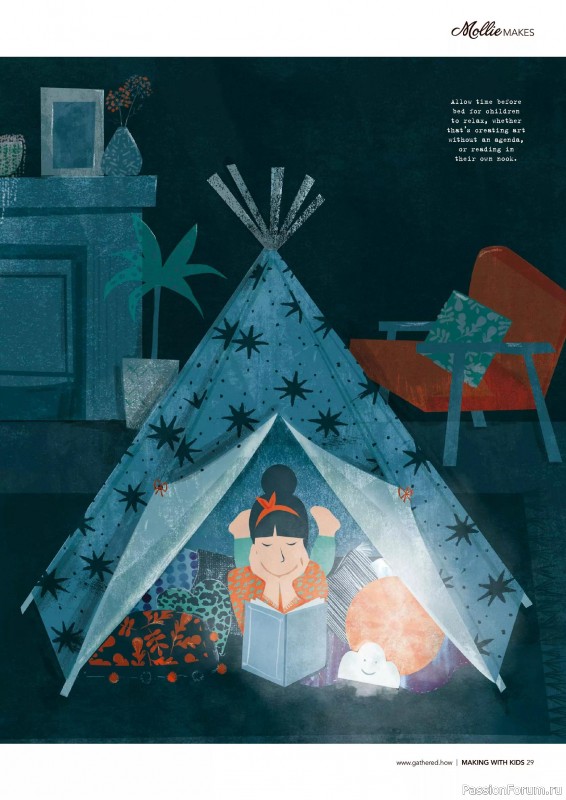 Коллекция проектов для рукодельниц в журнале «Mollie Makes – Making with Kids 2025»